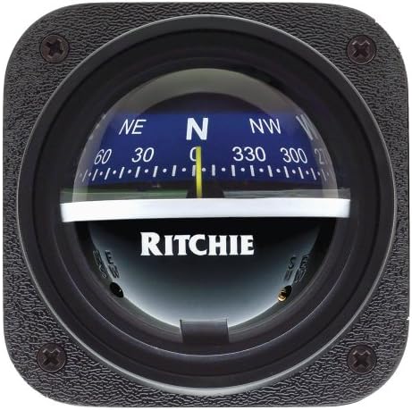 Ritchie Compass V -537b Explorer Compass - Montagem Bulkhead - Dial Blue