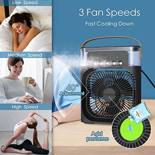 Ｋｌｋｃｍｓ Portátil Air Conditioner Fan Desktop Fan Cooler Personal Air, Black