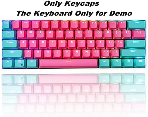 GUFFERCTY KRED 61 CAPS KEYCAPS 60 % Miami Keycaps Definir PBT Ducky Keycap Backlit OEM Perfil com puxador de chave para cherry mx