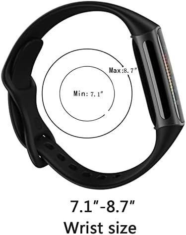 Bandas de reposição compatíveis com Fitbit Charge 5 Bandas para mulheres homens, Silicone Fitness Sport Wrists For Mull