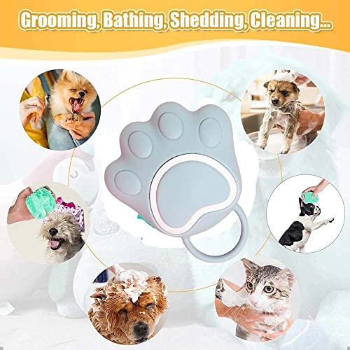 Brush de banho de gato de cachorro pente de petróleo Bath Bath Massage Brush com sabão e shampoo macio de silicone.