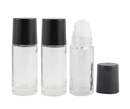 3 pacotes rolos de vidro em garrafas desodorantes Viagem de contêiner garrafas de desodorante DIY com bolas de rolos de