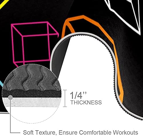 Yoga Mat Square Black Pattern Eco Friendly On Slip Fitness Exercition Tapete para pilates e exercícios de piso