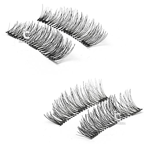 Cílios falsos magnéticos de Icycheer, 3D Black Triple Magnetic, Ultra grossa Ultra Solf e Long para olhos inteiros, aparência