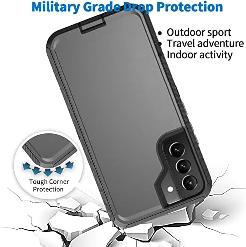 Caso de zagueiro para Samsung Galaxy S21 Fe 5G, capa de telefone Bisbkrar [grau militar] 3 em 1 Proteção robusta