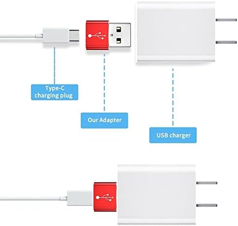 Adaptador de ondas de caixa compatível com a GoPro Hero 11 CHDHX-1111-CN-USB-A para C PORTCHANGER, USB TIPO-C OTG USB-A Converter Charging Data-Metallic Silver