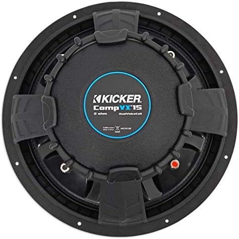 Kicker 44cvx152 pacote de subwoofer de carro com rockville krypton-m3 4000w pico/1000w rms mono 1 ohm amp+remoto e rwk4cu amp de