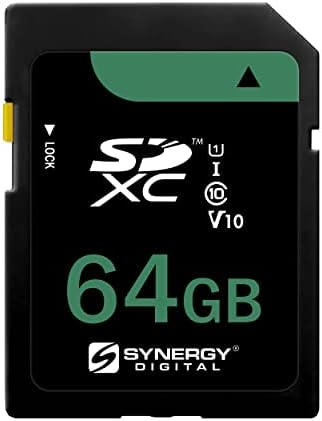 Cartões de memória da câmera digital Synergy, compatíveis com a câmera digital Fujifilm X-T5, 64 GB SDXC Classe 10 Capacidade
