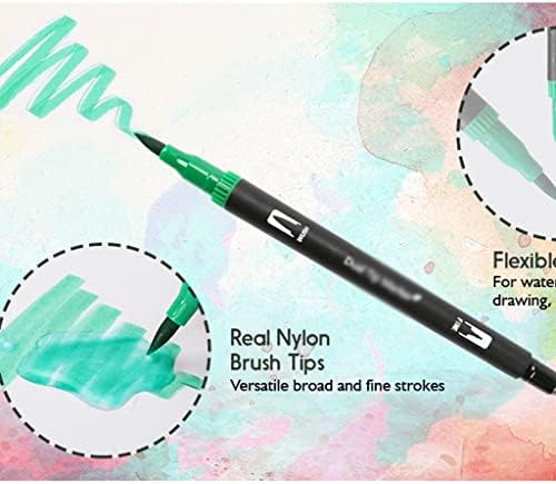 SDGH 100/120 Cores marcadores de arte em aquarela Definir caneta de caneta dupla Fininer desenhando papelaria de pintura