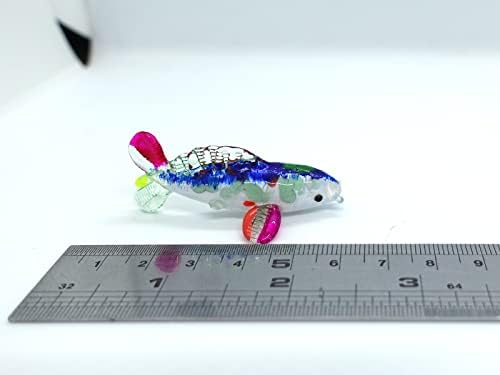 Sansukjai japão carpa koi peixe minúsculo estatuetas de mão soprada de vidro de vidro artes colecionáveis ​​décor Home, multicoloria