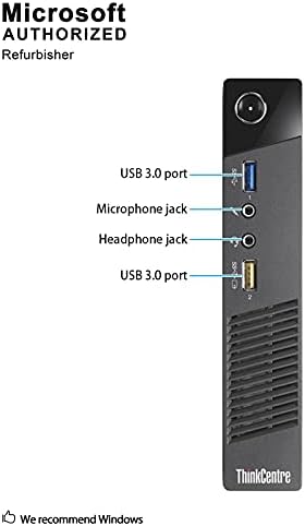 Lenovo ThinkCentre M93P Tiny Desktop, Intel Core i5-4570T, 8 GB de RAM, 256 GB SSD, Windows 10 Pro 64 bits