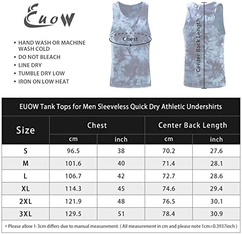 Tampas de tanque euw para homens camisas de treino sem mangas