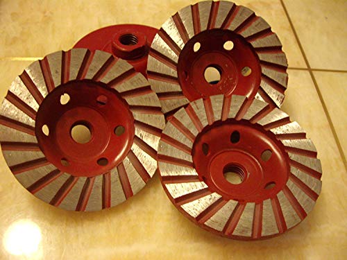 4 1/2 Spiral Turbo Concrete Stoping Cup Wheel 12 peças para poleroso de travertino