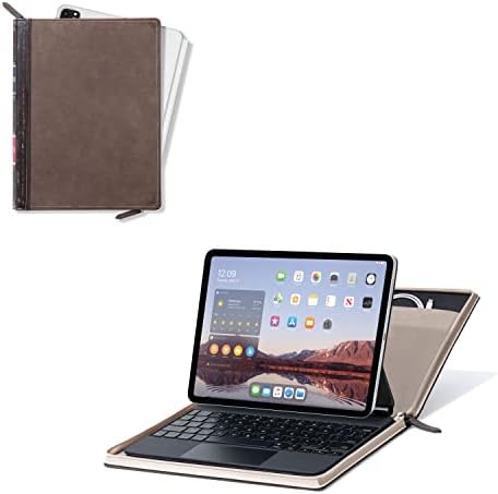 Doze livres de South Bookbook 2 2 para iPad Pro, iPad M1 e casos de teclado | Capa de couro de capa dura para iPad