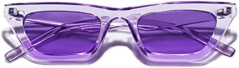 VanLinker Pequeno Trendy Skinny Cat Olhe Sunglasses Women Women Retro Sombro Quadrado VL9555