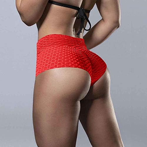 SSDXY Sports Hi-Cut Sports Shorts para mulheres Roupion Lucking Triktok Bubble Yoga Pants Workout calcinha respirável