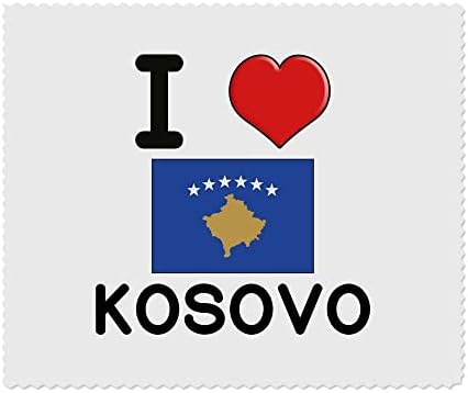 Azeeda 2 x 'eu amo Kosovo' Microfibra Lente/óculos Panos de limpeza