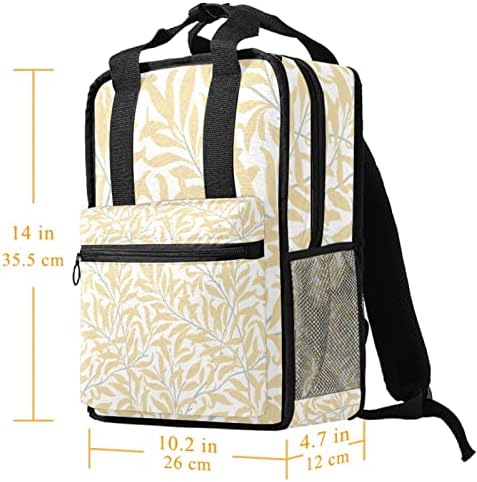 Mochila de viagem VBFOFBV, mochila laptop para homens, mochila de moda, folhas amarelas simples vintage outono