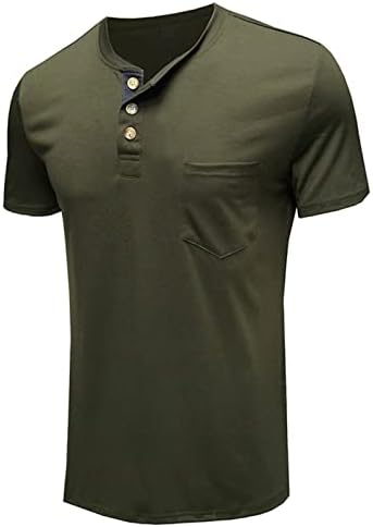 Mensual colarinho de gola casual camiseta seca ajuste estirável respirável tshirts de algodão bolso de algodão manga curta