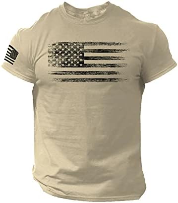 Camisetas patrióticas ubst para homens, 4 de julho de bandeira americana slim fit tee camise