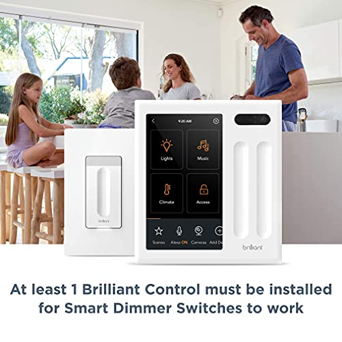 Brilhante Switch Smart Dimmer-Compatível com Alexa, Google Assistant, Apple HomeKit, Hue, Lifx, SmartThings, TP-Link, Wemo e muito