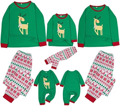 Pijamas de férias em família, pijamas de Natal para a família e cães que correspondem a pijamas da família de Natal Conjuntos de pijamas para a família