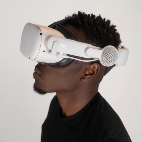 Logitech Chorus VR fone de ouvido off-Ear para Meta Quest 2, projetado para jogos para jogos e fitness VR, leve, áudio