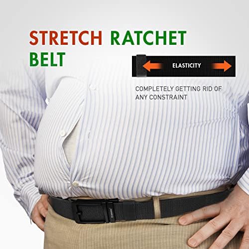 Fairwin Ratchet Belts para Celas de golfe de nylon de nylon de nylon masculino para homens cinturões de vestuário ajustáveis ​​para