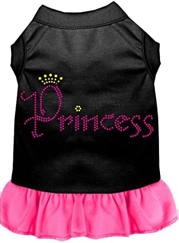 Mirage Pet Products Princess Rhinestone Dress, xx-grande, preto com rosa brilhante