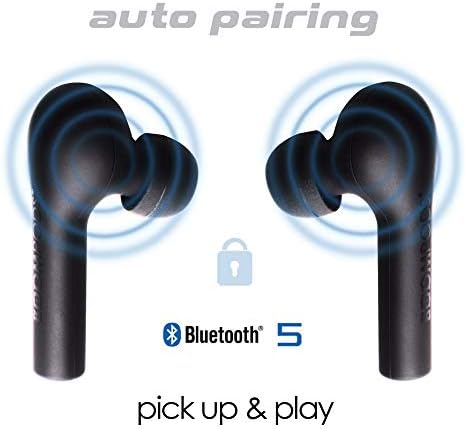 Boompods Bassline True Wireless fones de ouvido - fones de ouvido bluetooth, resistência à água/suor, estojo de carregamento de viagem compacto, conexão instantânea, TWS