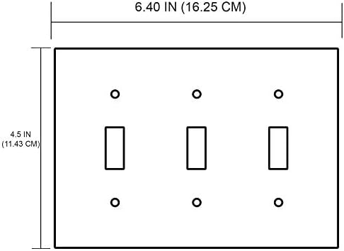 Sunlite 50522-Su 3-gang Placa de interruptor, marfim, padrão 4,5 em x 6,4 de tamanho, parafusos correspondentes incluídos, UL listados,