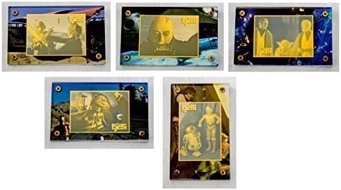1997 Star Wars 20th Anniversary Return of the Jedi Limited Edition Matching Conjunto de 24K Gold Collectible Cards 4 de 1000