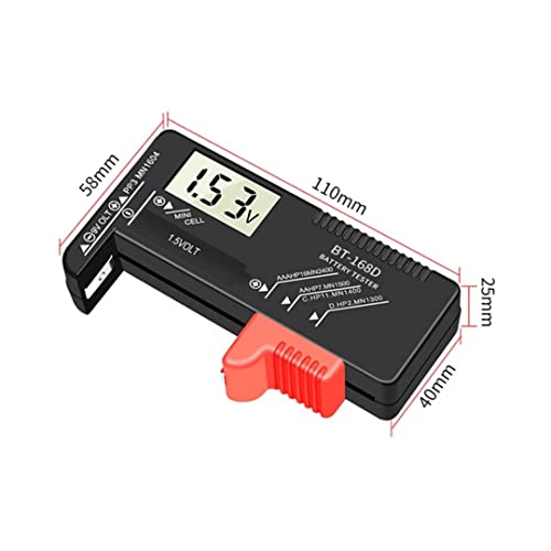 BT-168D Universal Digital LCD Bateria Verificador Volt Tester Cell AA AAA C D 9V Button BT168D BT-168D