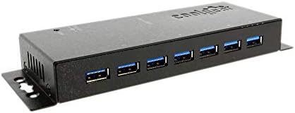 Coolgear 7-porta USB 3.0 Hub com proteção de picos, adaptador AC de 36W