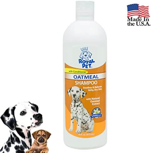 Pet Dogs Shampoo Natural Oatmeal O odor de baunilha eliminador de coceira seca com coceira 16 oz