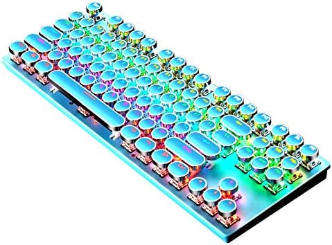 Qiaojia k55 punk 87 teclado teclado mecânico de jogos com eixo de cabo USB Blue Real Mechanical Computador