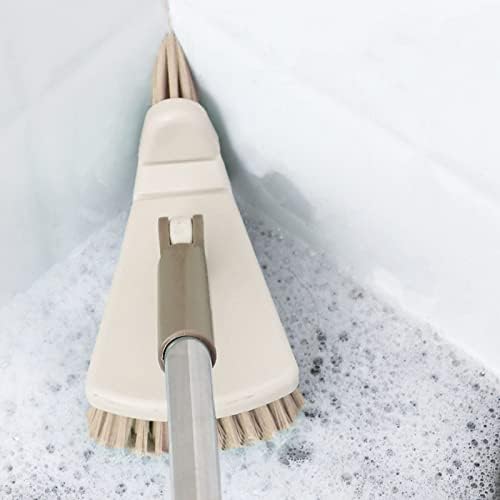 Escova mais limpa, escova de azulejo com alça longa, chuveiro pequeno ferramenta para banheira de banheira piso de cozinha kit kit kit khaki 95x7.5cm /37.4x2.95in