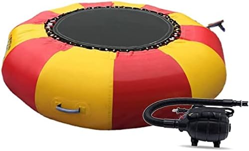 BEIAKE Adultos trampolim inflável com bomba de ar infantil trampolim de água redonda para esportes aquáticos ao ar livre