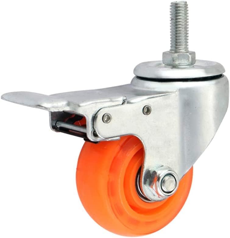 Casters Plate Casters Móveis Casters Thread M12 Cadeira de escritório 3 ''/100mm/5 polegadas com rodas industriais de freio rodas pesadas rodízios de serviço pesado