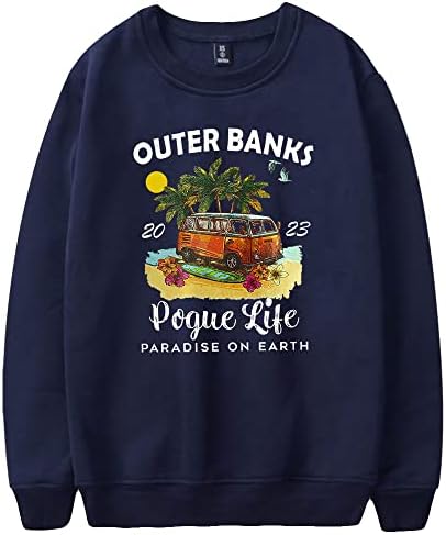 Outer Banks Pogue Life 2023 Nova série de TV Crewneck Sortos de manga longa