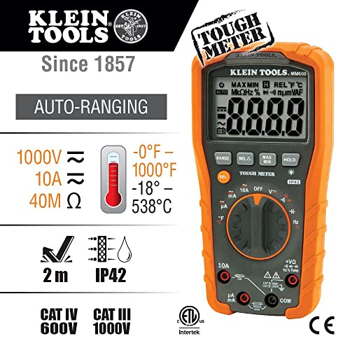 Klein Tools MM600 Multímetro, Digital Auto-Ranging & 11063W Cutter Wire Stripper, Ferramenta de Stripper de Fio Automático