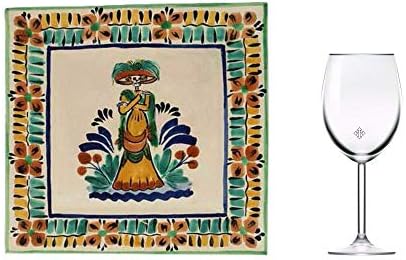 Novica Day of the Dead Ceramic Decorative Bowl, Multicolor 'Catrina'