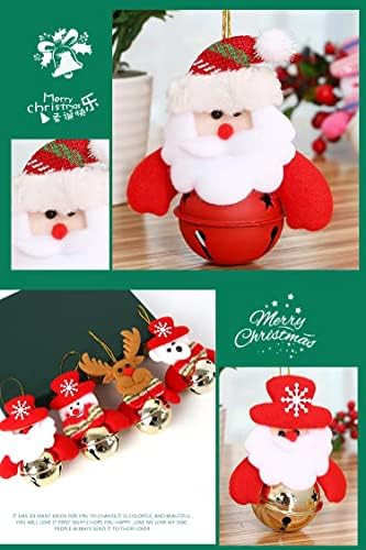 Ornamentos de sinos de árvores de Natal, decorações de enfeites de Natal, ornamentos pendurados na árvore de Natal para