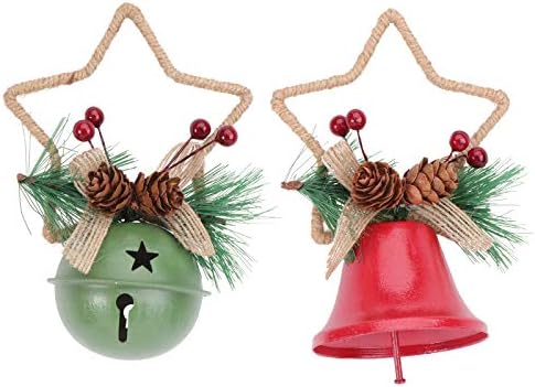 2pcs Creative Christmas Iron Bell Pingents pendura ornamentos de sino