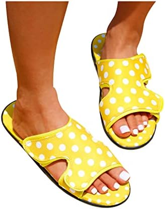 Flipers de conforto feminino deslizam sandálias planas leves deslizamentos fofos no dedo do pé aberto slides ortopóticos