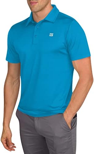 As camisas de pólo de golfe desarrumadas masculinas - o comprimento perfeito, o tecido elástico seco rápido e de 4