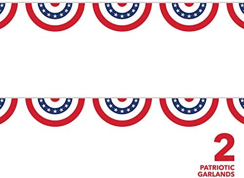 Decorações patrióticas de guirlanda - bandeira de bandeira de bandeira americana para a festa de 4 de julho, dia dos veteranos, feriado do Dia do Trabalho e muito mais