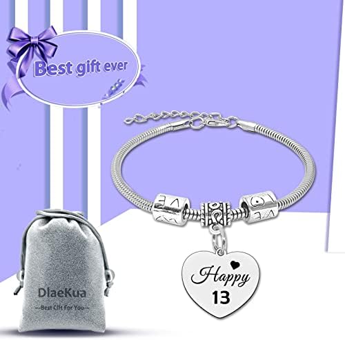 Presentes de aniversário dlaekua para meninas 13 16th 18th Bracelet Jewelry for Girl feliz 13 16th 18th Aniversário