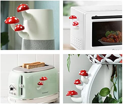3 PCs ímãs de geladeira de cogumelo fofos, ímãs decorativos exclusivos ímãs de cozinha de cozinha ímãs de resina de armário