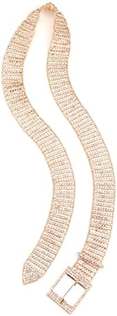 Cinto de cintura de cristal yooai para mulheres cinto de correia de strass em correia o anel de cintura para vestir